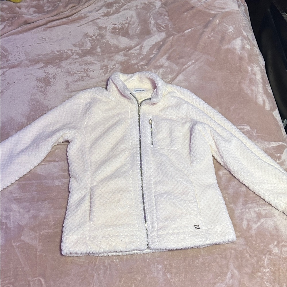 Calvin Klein Cream Teddy Jacket